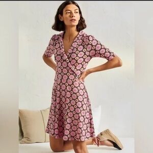 Boden opulent daisy faux wrap dress size 8L NWT